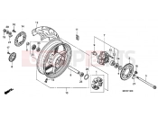 HONDA CBF600NA9 CBF600 ABS 2009 F-14 REAR WHEEL