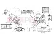HONDA CBF600SA8 CBF600 ABS 2008 F-34 WARNING LABEL