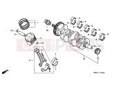 HONDA CBF600S4 CBF600S 2004 E-14 CRANKSHAFT / PISTON