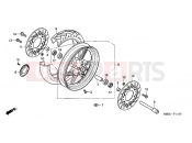 HONDA CBF600S4 CBF600S 2004 F-11 FRONT WHEEL
