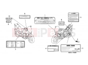 HONDA CBF600S4 CBF600S 2004 F-34 WARNING LABEL