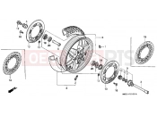 HONDA CBR1000FJ CBR1000F 1988 F-11 FRONT WHEEL (CBR1000FH / FJ / FM)