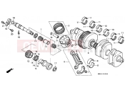HONDA CBR1000FM CBR1000F 1991 E-15 CRANKSHAFT / PISTON
