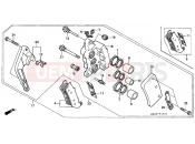 HONDA CBR1000FR CBR1000F 1994 F-10-1 FRONT BRAKE CALIPER (2)