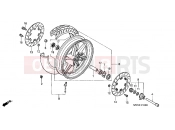 HONDA CBR600F2P CBR600F2 1993 F-10 FRONT WHEEL