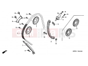 HONDA CBR600F45 CBR600F4 2005 E-4 TIMING CHAIN ​​/ TENSIONER