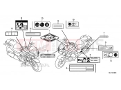 HONDA CTX700DE CTX700 Dual Cluth ABS 2014 F-50 WARNING LABEL
