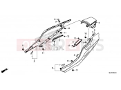 HONDA CTX700NE CTX700N 2014 F-24-10 REAR ENGINE COVER