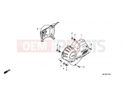 HONDA NSA700A9 DN-01 2009 E-11 MOTOR OLDALSÓ BURKOLAT