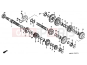 HONDA NT650V2 Deauville 2002 TRANSMISSION E-16-1 (NT650V2 / 3/4/5)