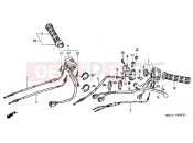 HONDA NT650V2 Deauville 2002 F-3 SWITCH / CABLE / HANDLE ARM
