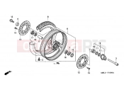 HONDA NT650V2 Deauville 2002 F-10 FRONT WHEEL