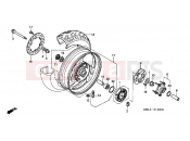 HONDA NT650V3 Deauville 2003 F-13 REAR WHEEL