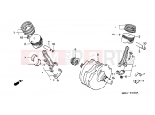 HONDA NT650VW Deauville 1998 E-15 CRANKSHAFT / PISTON