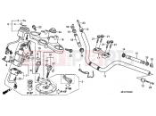 HONDA NT700V7 Deauville 2007 F-6 STEERING BAR PIPE / UPPER BRIDGE
