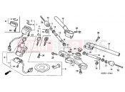 HONDA VTR1000F2 FireStorm 2002 F-6-1 STEERING BAR TUBE / UPPER AXLE (1/2/3)