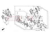 HONDA CBR900RRN Fireblade 1992 F-9 FRONT BRAKE CALIPER