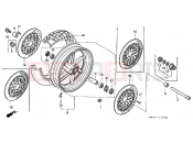HONDA CBR900RRN Fireblade 1992 F-10 FRONT WHEEL (1)