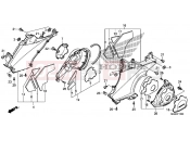 HONDA NC700DD INTEGRA 2013 F-16 STEP PANEL / ENGINE SIDE COVER