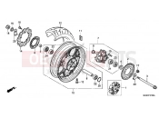 HONDA NC700DD INTEGRA 2013 F-27 REAR WHEEL