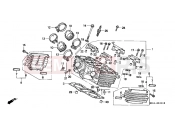 HONDA VF750CR MAGNA 1994 E-2-1 CYLINDER HEAD (REAR)