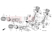 HONDA VF750CR MAGNA 1994 E-13 CRANKSHAFT / PISTON
