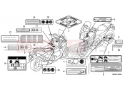 HONDA NC700DC NC700D 2012 F-44 WARNING LABEL
