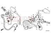 HONDA NC700SD NC700S 2013 F-3 HANDLE LEVER / SWITCH / CABLE (NC700S / SA)