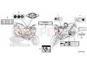HONDA NC700SD NC700S 2013 F-43 WARNING LABEL