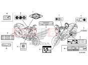 HONDA NC700SDE NC700SD 2014 F-43 WARNING LABEL
