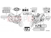 HONDA NC700XAC NC700X ABS 2012 F-43 WARNING LABEL