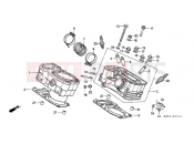 HONDA NTV650S NTV 1995 E-3-1 CYLINDER / CYLINDER HEAD (REAR)