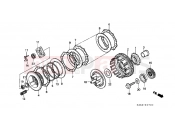 HONDA NTV650S NTV 1995 E-7 CLUTCH