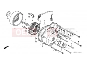 HONDA NTV650S NTV 1995 E-9 LEFT CRANKSHAFT COVER / GENERATOR