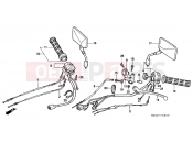HONDA NTV650S NTV 1995 F-3 HANDLE LEVER / SWITCH / CABLE
