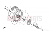 HONDA NTV650S NTV 1995 F-10 FRONT WHEEL