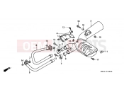 HONDA NTV650S NTV 1995 F-19 EXHAUST DRUM