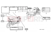 HONDA NTV650S NTV 1995 F-33 ​​WARNING LABEL