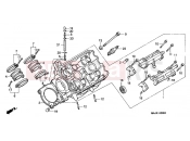 HONDA ST1100Y Pan-European 2000 E-3-1 LEFT CYLINDER HEAD