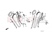 HONDA NTV650J REVERE 1988 E-5 TIMING CHAIN ​​/ TENSIONER