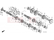 HONDA NTV650J REVERE 1988 E-15 TRANSMISSION