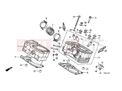 HONDA NTV650K REVERE 1989 E-3-1 CYLINDER / CYLINDER HEAD (REAR)