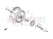 HONDA NTV650K REVERE 1989 F-10 FRONT WHEEL