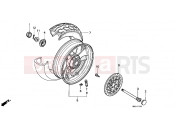 HONDA NTV650K REVERE 1989 F-13 REAR WHEEL