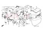HONDA VT1100C22 Shadow 2002 F-17 SIDE COVER / KEY KIT