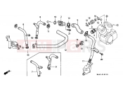 HONDA VT1100C2S Shadow 1995 E-18-1 WATER PIPE (VT1100CV / CW / C2)