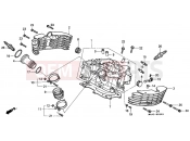 HONDA VT1100C2T Shadow 1996 E-2-3 CYLINDER HEAD (REAR) (VT1100CV / CW / C2)