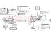 HONDA VT1100C2X Shadow 1999 F-33 ​​WARNING LABEL