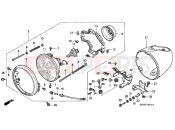 HONDA VT1100C3X Shadow 1999 F-1-1 HEADLIGHT (2)