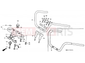 HONDA VT1100CH Shadow 1987 F-6 STEERING BAR PIPE / UPPER BRIDGE
